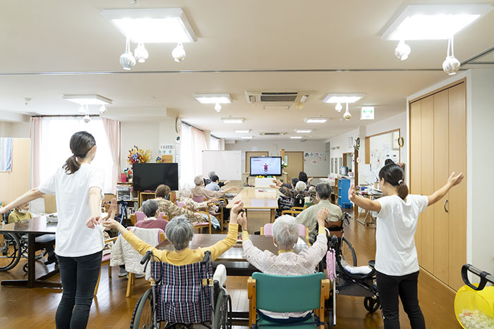 施設での生活風景